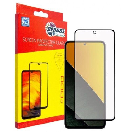 Стекло защитное Dengos Full Glue Poco M7 Pro 5G Black (TGFG-423)