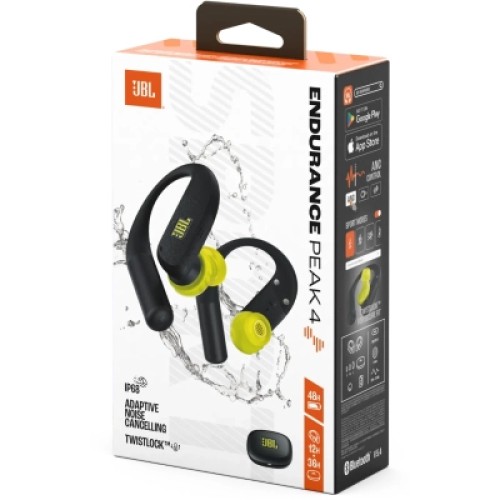Наушники JBL Endurance Peak 4 Black/Lime (JBLENDUPEAK4BLKL)