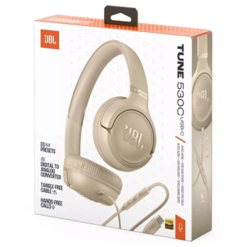 Наушники JBL Tune 530c USB-C Beige (JBLT530CBEG)