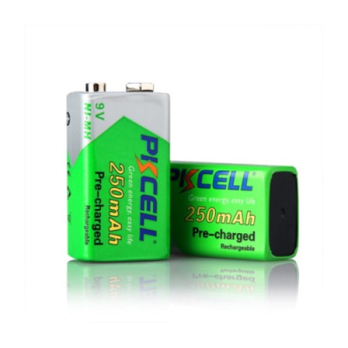 Аккумулятор Крона 250mAh 9V Ni-MH NiMH Rechargeable Battery, 1 шт/бл PkCell (PC/6LR61/250-1B)
