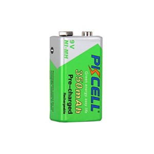 Аккумулятор Крона 350mAh 9V Ni-MH NiMH Rechargeable Battery, 1 шт/бл PkCell (PC/6LR61/350-1B)