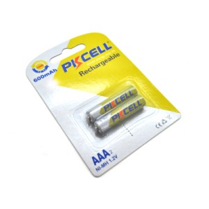 Аккумулятор AAA R03 600mAh 1.2V NiMH Rechargeable Battery, 2шт/бл PkCell (PC/AAA600-2BR)