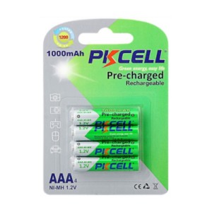 Аккумулятор AAA R03 1000mAh 1.2V NiMH Already Charged, 4шт/бл PkCell (PC/AAA1000-4BA)