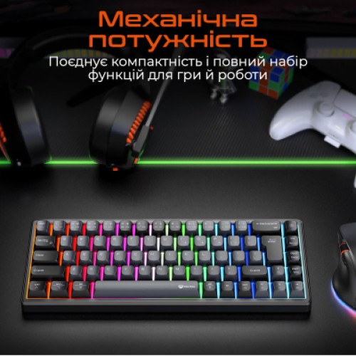 Клавиатура Meetion MK12 Bluetooth/USB Type-C Black (MT-MK12-A-RUA)