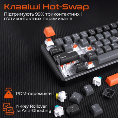 Клавиатура Meetion MK12 Bluetooth/USB Type-C Black (MT-MK12-A-RUA)