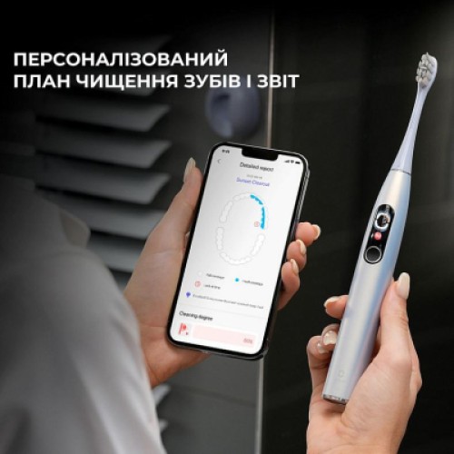 Электрическая зубная щетка Oclean X Plus Pro Digital Silver (6970810556179)
