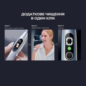 Электрическая зубная щетка Oclean X Plus Pro Digital Silver (6970810556179)