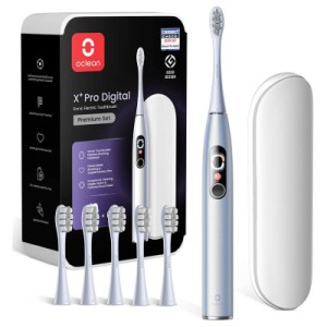 Электрическая зубная щетка Oclean X Plus Pro Digital Silver (6970810556179)