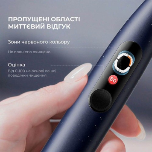 Электрическая зубная щетка Oclean X Plus Pro Digital Blue (6970810556186)