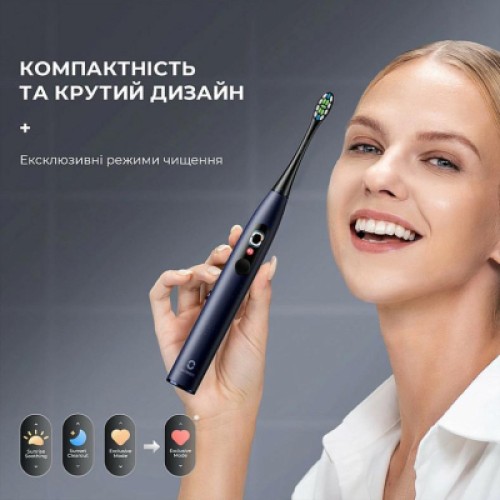 Электрическая зубная щетка Oclean X Plus Pro Digital Blue (6970810556186)