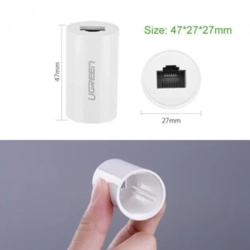 Сращиватель RJ-45 NW116 Ethernet Connector White Ugreen (20391)