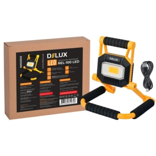Прожектор Delux REL- 100 (3.7V 2200mAh) LED COB 10W 6500K IP54 (90023322)
