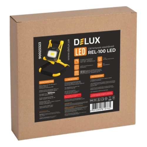 Прожектор Delux REL- 100 (3.7V 4400mAh) LED COB 20W 6500K IP54 (90023323)