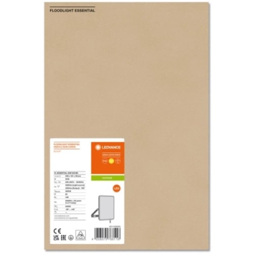 Прожектор LEDVANCE FL ESSENTIAL 50W 830 BK IP65 (4058075768116)
