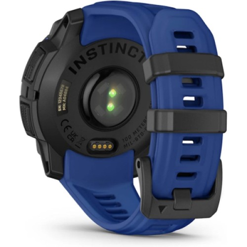 Смарт-часы Garmin Instinct 3, 45mm, AMOLED, Black with Bolt Blue Band, GPS смарт-годинник (010-02936-03)