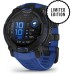 Смарт-часы Garmin Instinct 3, 45mm, AMOLED, Black with Bolt Blue Band, GPS смарт-годинник (010-02936-03)
