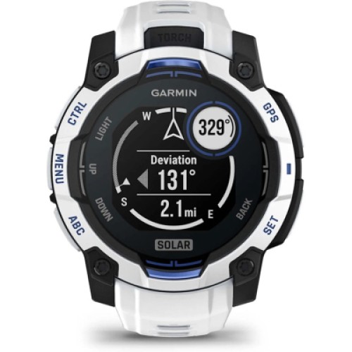 Смарт-часы Garmin Instinct 3, 45mm, Solar, Whitestone with Whitestone Band, GPS смарт-годинник (010-02934-03)