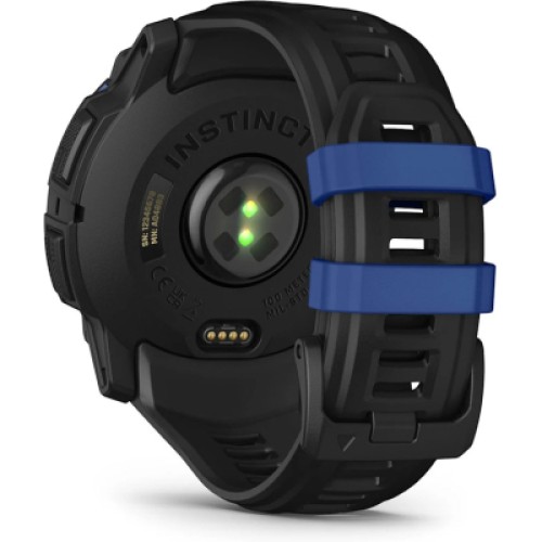 Смарт-часы Garmin Instinct 3, 50mm, AMOLED, Black with Bolt Blue Accents, GPS смарт-годинник (010-03020-03)