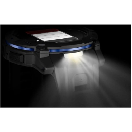 Смарт-часы Garmin Instinct 3, 50mm, AMOLED, Black with Bolt Blue Accents, GPS смарт-годинник (010-03020-03)