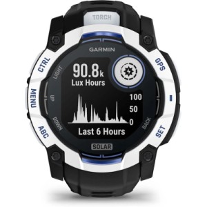 Смарт-годинник Garmin Instinct 3, 50mm, Solar, Whitestone with Black Band, GPS смарт-годинник (010-02935-03)