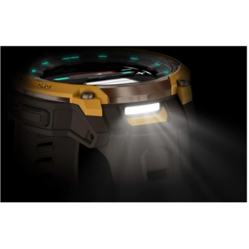 Смарт-часы Garmin Instinct Crossover AMOLED, BronzeSunburst/Cocoa, GPS смарт-годинник (010-03398-01)