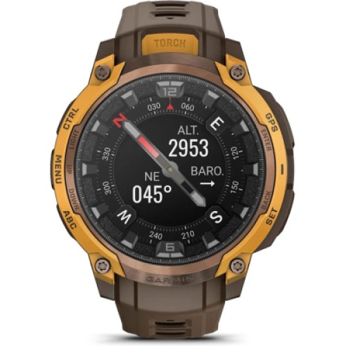 Смарт-часы Garmin Instinct Crossover AMOLED, BronzeSunburst/Cocoa, GPS смарт-годинник (010-03398-01)