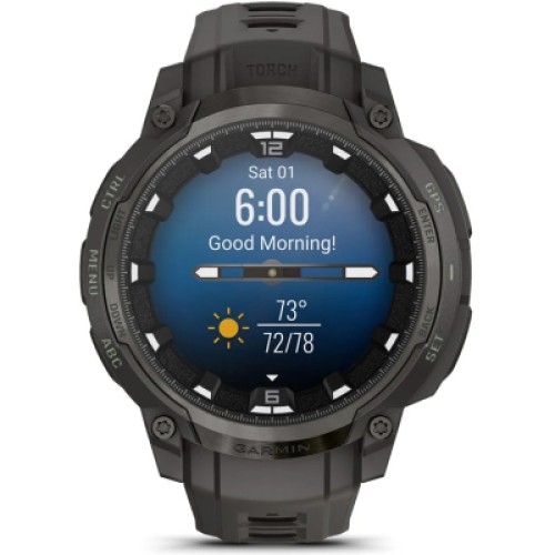 Смарт-часы Garmin Instinct Crossover AMOLED, Charcoal Grey/Charcoal Grey, GPS смарт-годинник (010-03398-00)