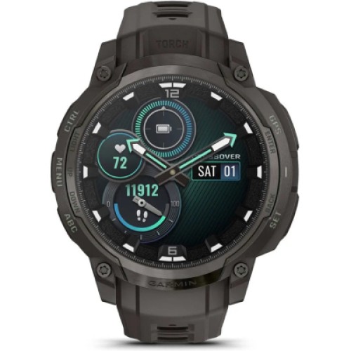 Смарт-часы Garmin Instinct Crossover AMOLED, Charcoal Grey/Charcoal Grey, GPS смарт-годинник (010-03398-00)