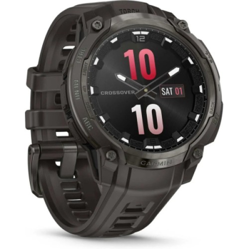 Смарт-часы Garmin Instinct Crossover AMOLED, Charcoal Grey/Charcoal Grey, GPS смарт-годинник (010-03398-00)
