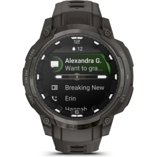 Смарт-часы Garmin Instinct Crossover AMOLED, Charcoal Grey/Charcoal Grey, GPS смарт-годинник (010-03398-00)