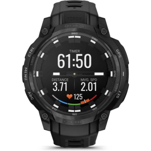 Смарт-часы Garmin Instinct Crossover AMOLED, Tactical, Black/Black, GPS смарт-годинник (010-03398-02)