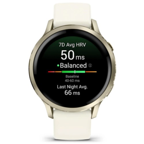 Смарт-часы Garmin Venu 4 (41mm), Beige w/ Lunar Gold + Bone, GPS смарт-годинник (010-03013-00)