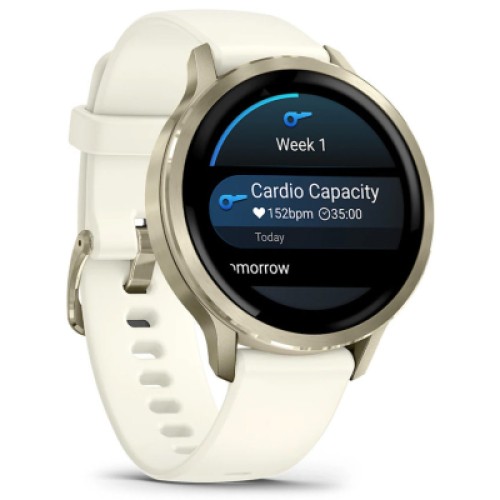 Смарт-часы Garmin Venu 4 (41mm), Beige w/ Lunar Gold + Bone, GPS смарт-годинник (010-03013-00)
