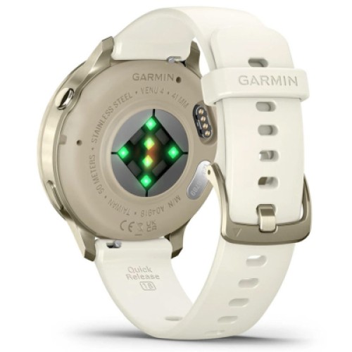 Смарт-часы Garmin Venu 4 (41mm), Beige w/ Lunar Gold + Bone, GPS смарт-годинник (010-03013-00)