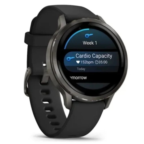 Смарт-часы Garmin Venu 4 (41mm), Black w/ Slate + Black, GPS смарт-годинник (010-03013-02)