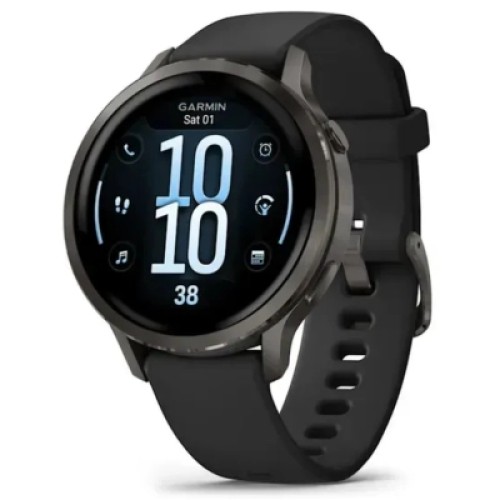 Смарт-часы Garmin Venu 4 (41mm), Black w/ Slate + Black, GPS смарт-годинник (010-03013-02)