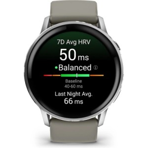 Смарт-годинник Garmin Venu 4 (45mm), Black w/ Silver + Gray, GPS смарт-годинник (010-03014-01)