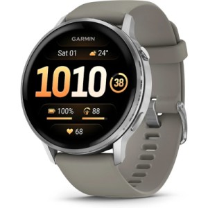 Смарт-годинник Garmin Venu 4 (45mm), Black w/ Silver + Gray, GPS смарт-годинник (010-03014-01)