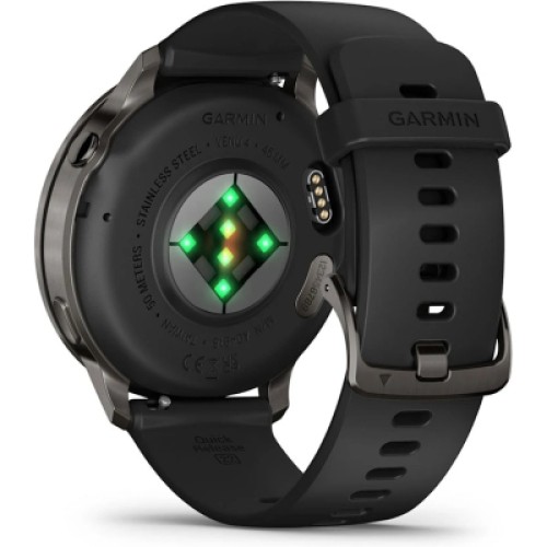 Смарт-часы Garmin Venu 4 (45mm), Black w/ Slate + Black, GPS смарт-годинник (010-03014-00)