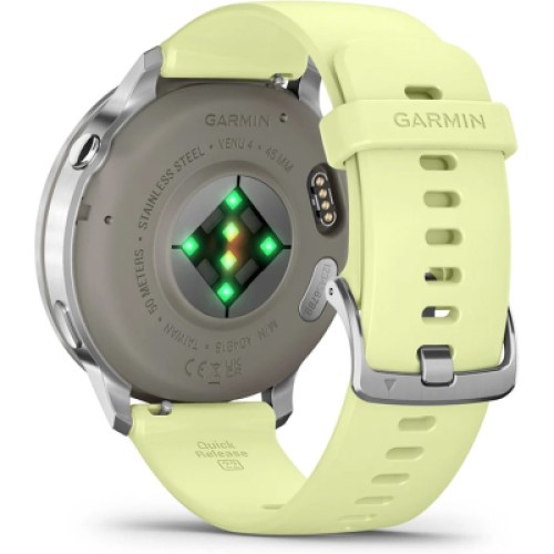Смарт-часы Garmin Venu 4 (45mm), Gray w/ Silver + Citron, GPS смарт-годинник (010-03014-02)