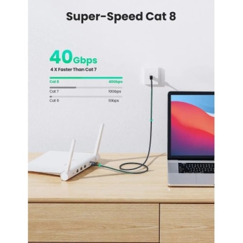 Патч-корд 1м, S/FTP cat 7 RJ-45 COPPER Ugreen (U_80429)