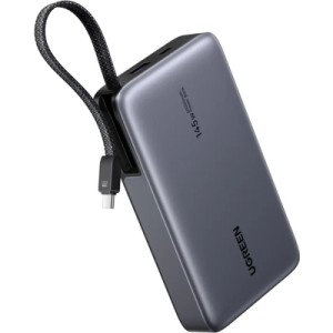 Батарея універсальна Ugreen 20000 mAh 145W Fast Charging Cable Space gray (U_55992B)