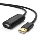 Дата кабель USB 2.0 AM to AF 20.0m Active black Ugreen (10324)