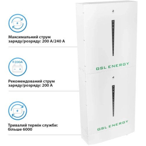 Батарея LiFePo4 GSL 2xHESS51200A 51.2V 400Ah (2xHESS51200A)