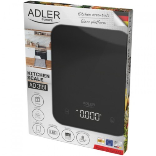 Весы кухонные Adler AD 3181 black