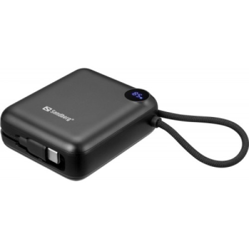 Батарея универсальная Sandberg 10000mAh PD/3.1/20W, QC/3.0, USB-C In/Out, with 2 cables USB-C (421-26)
