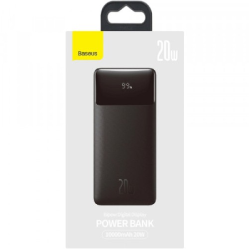 Батарея универсальная Baseus 10000mAh Bipow Overseas Edition 20W, Black (PPBD050301)