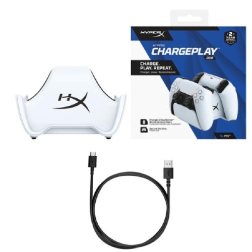 Зарядное устройство HyperX ChargePlay Duo для PS5 DualSense White (51P68AA) Зарядное устройство HyperX ChargePlay Duo для PS5 DualSense White (51P68AA)