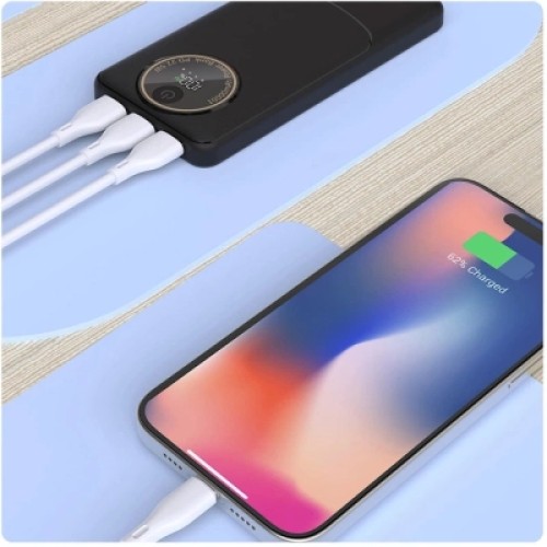 Батарея универсальная Dudao K12Pro 20000mAh PD/22.5W, USB-A, USB-C, Black (6976625333899)