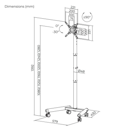 Стойка презентационная ITech FS62-22TW Стойка презентационная ITech FS62-22TW